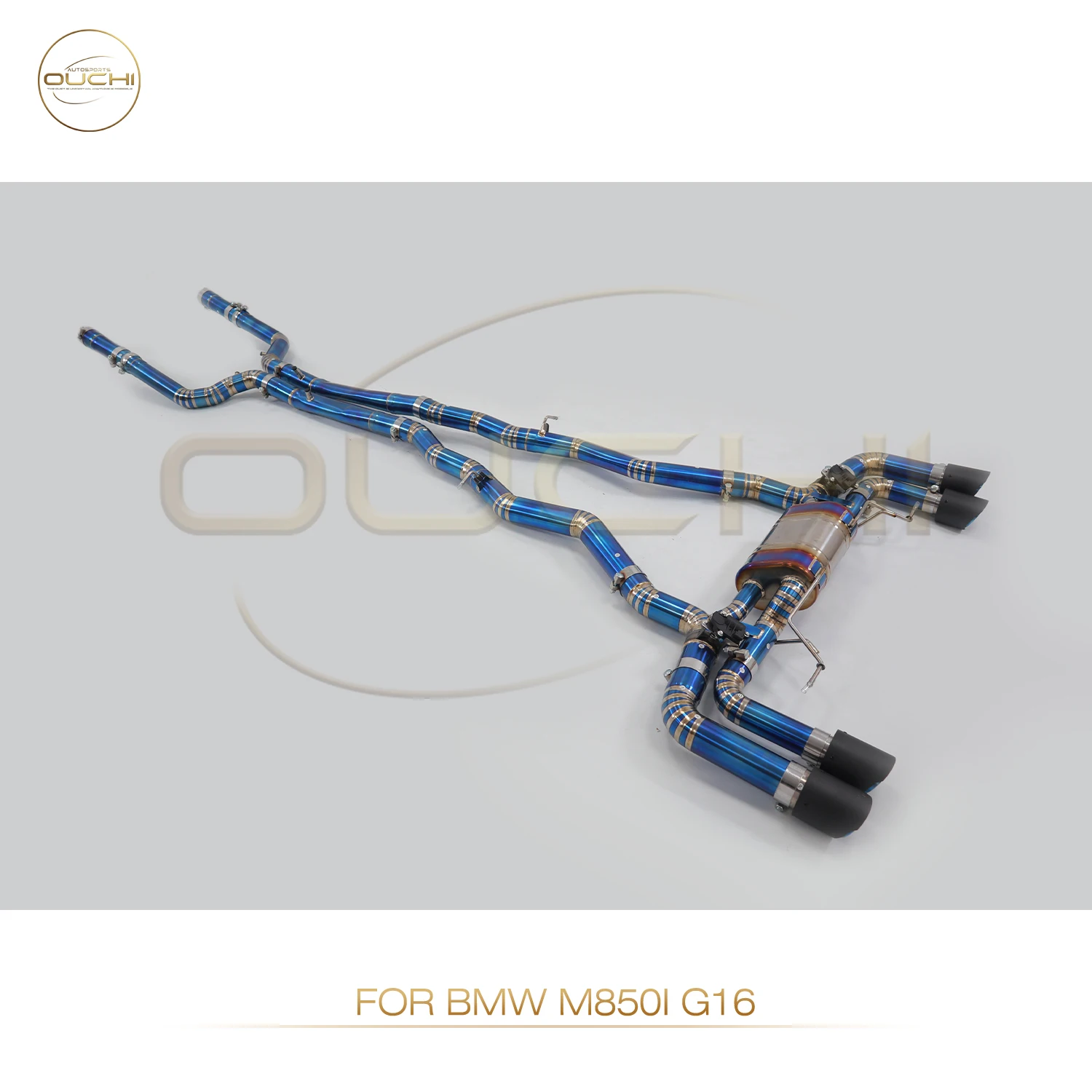 OUCHI High Performance Titanium Alloy Catback For BMW M850I G16 Exhaust System Muffler With Electronic Valve and Tips Car Parts