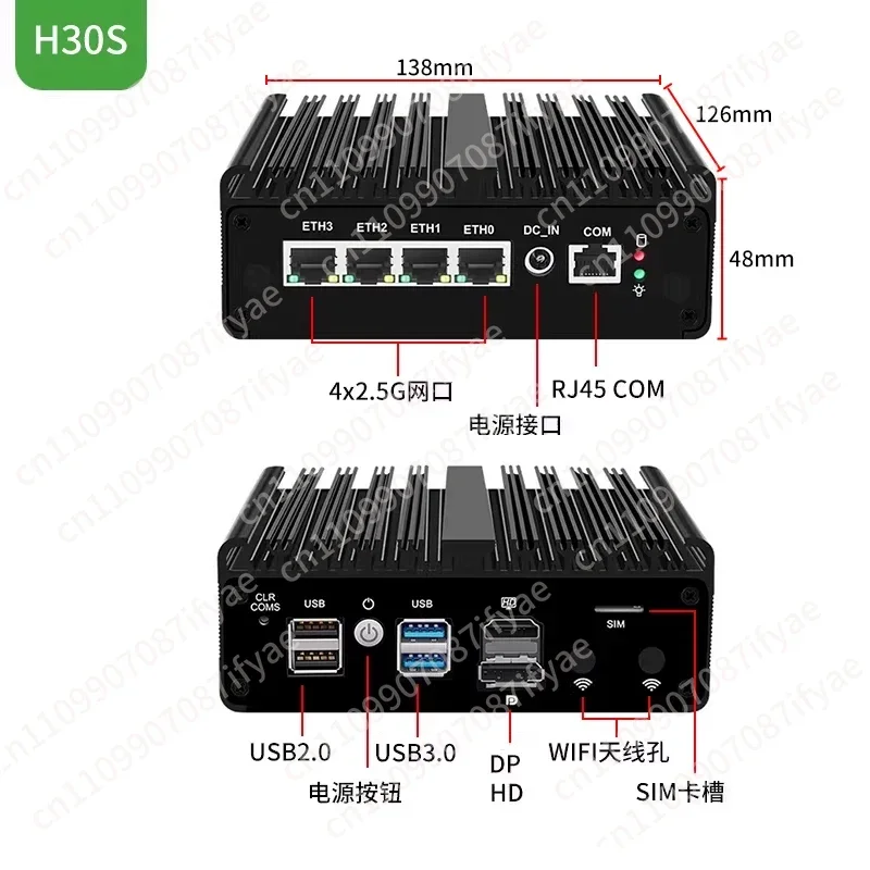 

Промышленный компьютер Quad Network J6412 N150, четырехъядерный процессор J5005 6305 N100
