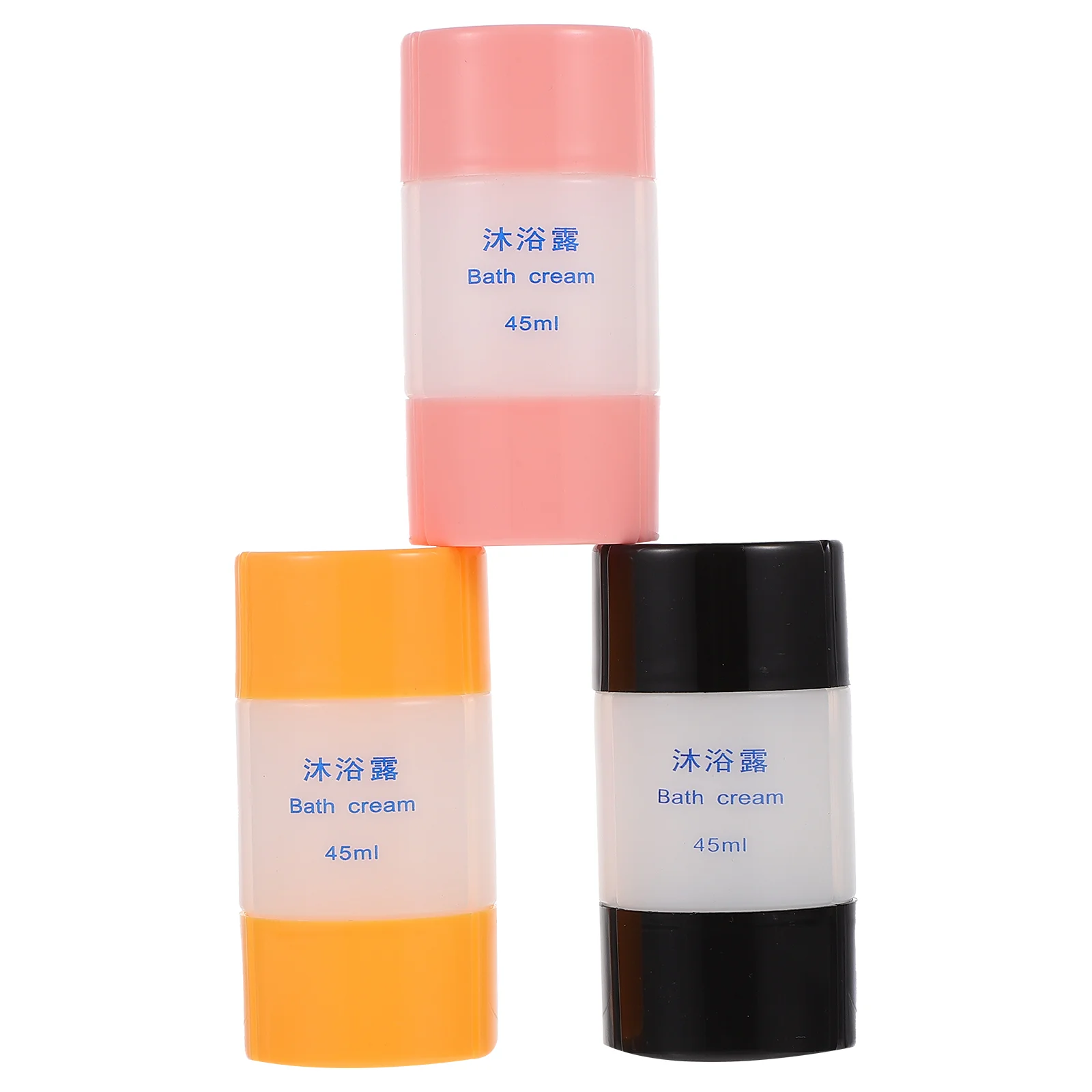 

3 Pcs Creative Travel Portable Set Empty Bottles for Shampoo Body Wash Lotion (Assorted Color)