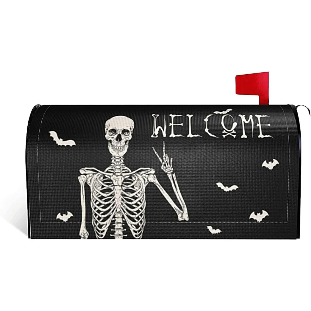 

Чехлы для почтовых ящиков с черепом на Хэллоуин, магнитные чехлы для почтовых ящиков с буквами, украшение для обертывания, добро пожаловать, дом, сад, открытый двор, вне фермерского дома
