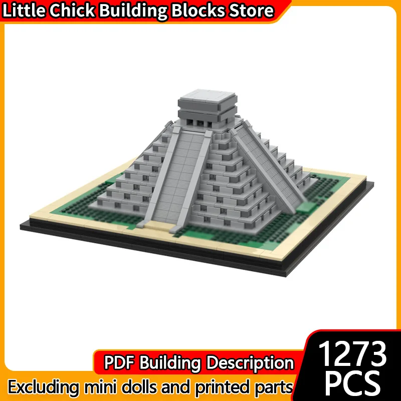 Briques de construction MOC modèle Street View, Temple Architectural ancien, technologie modulaire, cadeaux de vacances pour enfants, jouets à assembler, costume