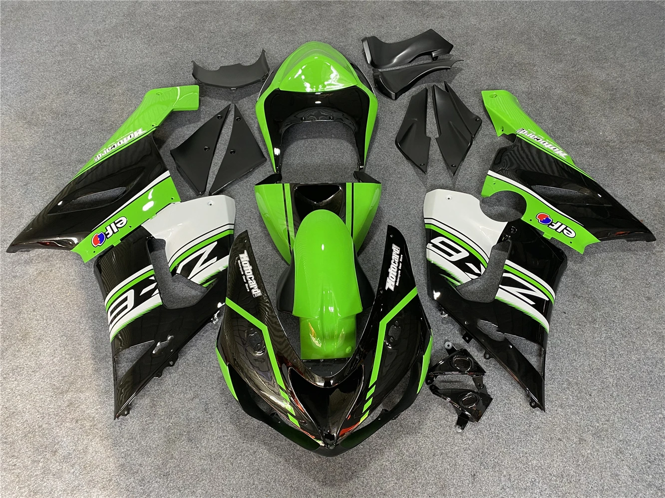 Style New ABS Fairings Kits Fit For Ninja ZX-6R ZX6R 636 2005 2006 05 06 Bodywork Set Custom Green Black