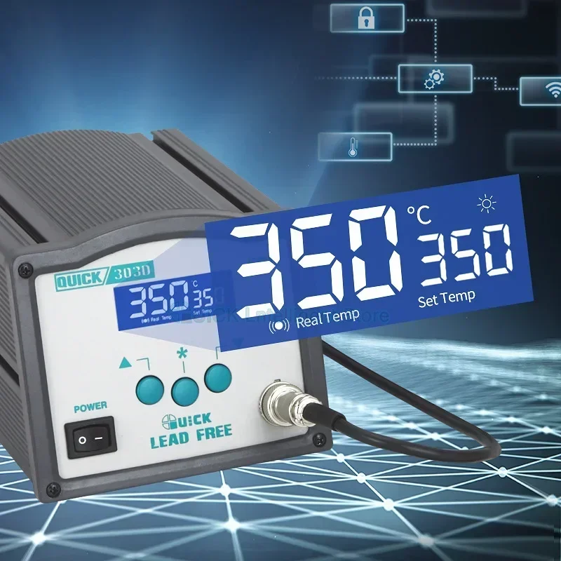 Stacje lutownicze szybka elektryczne lutownice wysokiej częstotliwości 303D inteligentna, bezołowiowa, cyfrowa stacja spawalnicza — zdjęcie 3