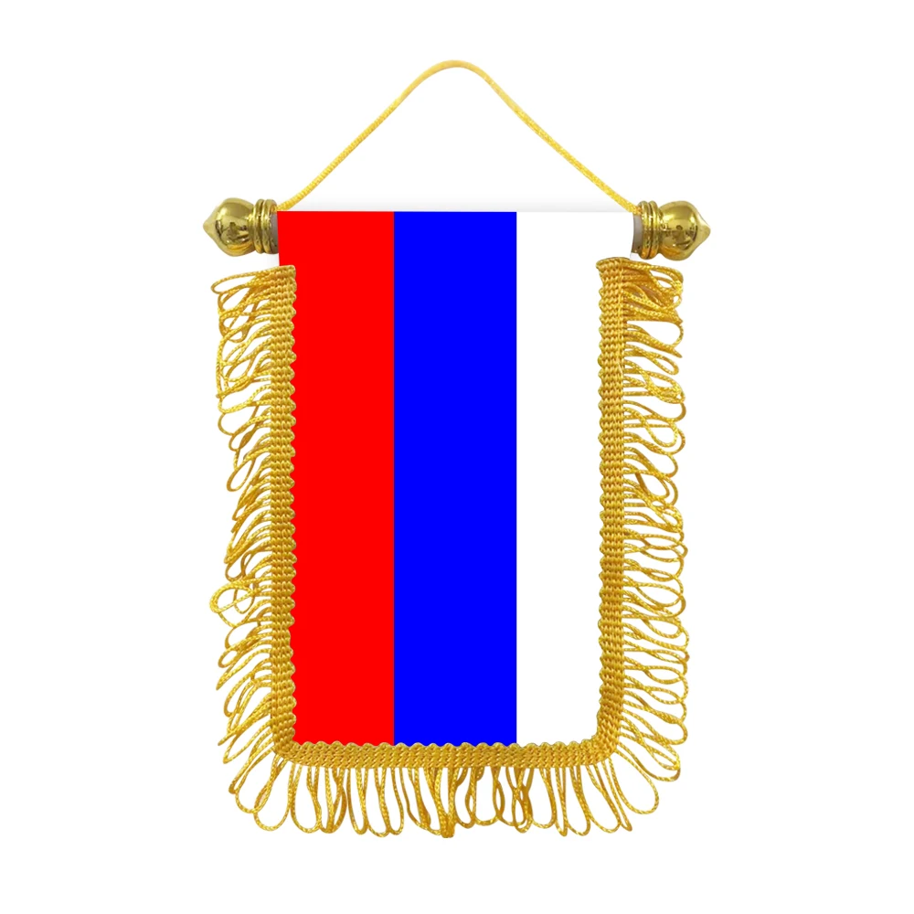 Russia small hanging flag 10x15cm triangular flag car decoration hanging flag double-sided pattern with suction cup