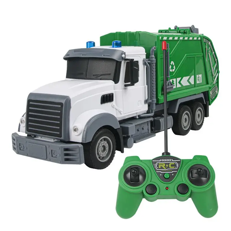 RC Engineering Car Remote Control Simulation Garbag Truck RC Truck With LED Off Road Electronic Mixer Truck Toy Boy Gift