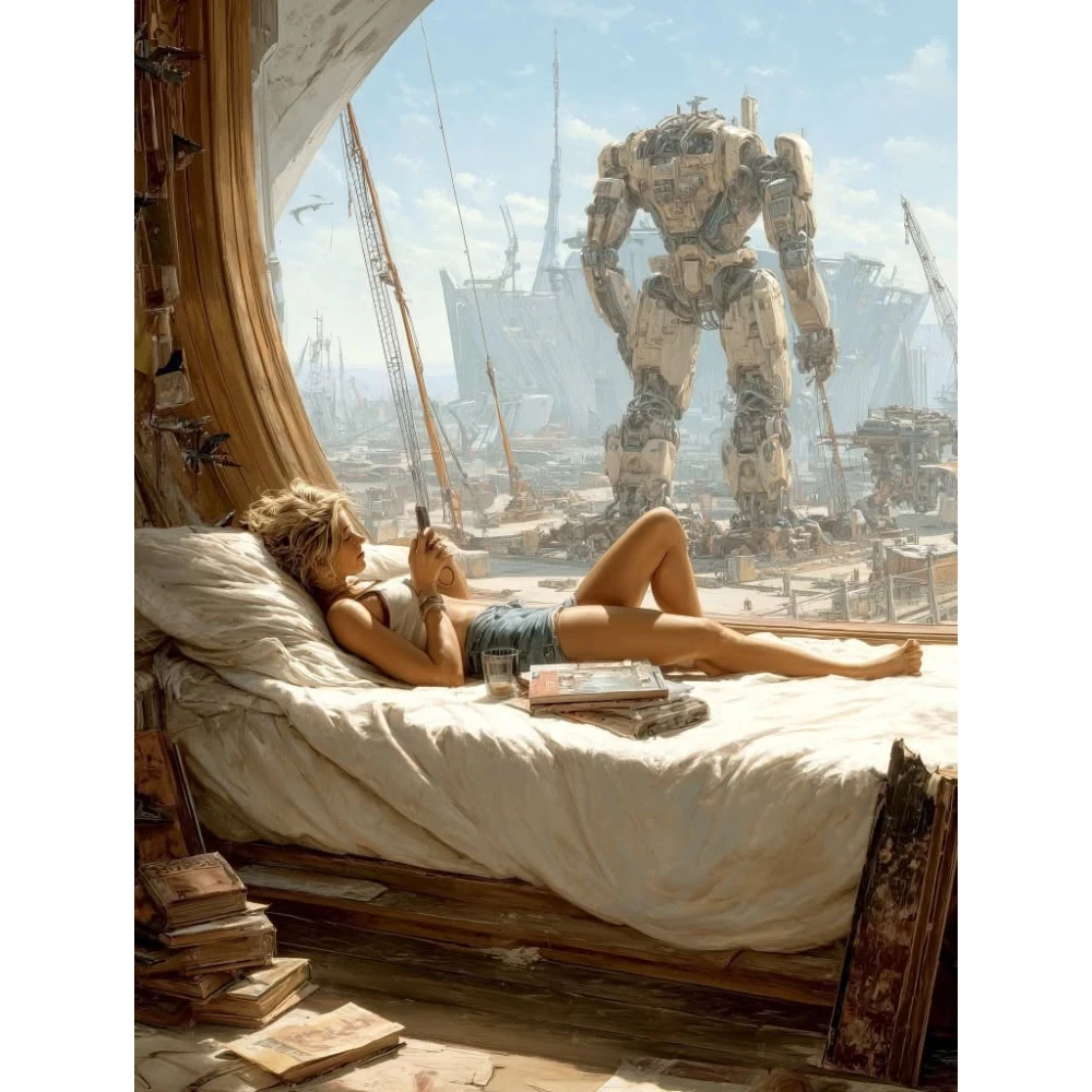 

500/1000/1200/2000 PCS Jigsaw Puzzles Wasteland Giant Robot Family Activity Relaxing Games for Living Room Home Decor Gift