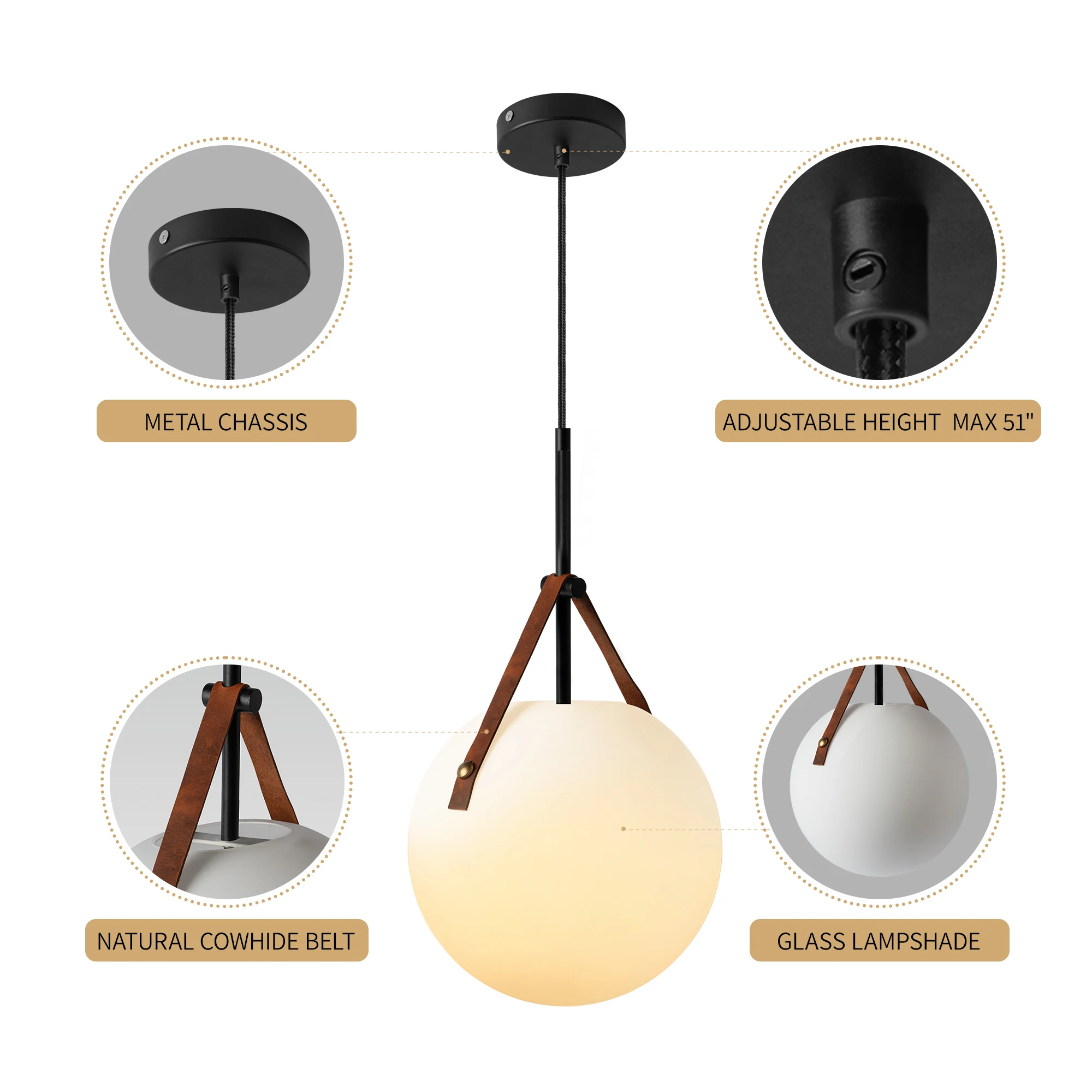 2026 Denmark Designer Kitchen Island Hanging Lamp Glass Suspension Ceiling Light Chandelier For Dining Table Glass Ball Pendant