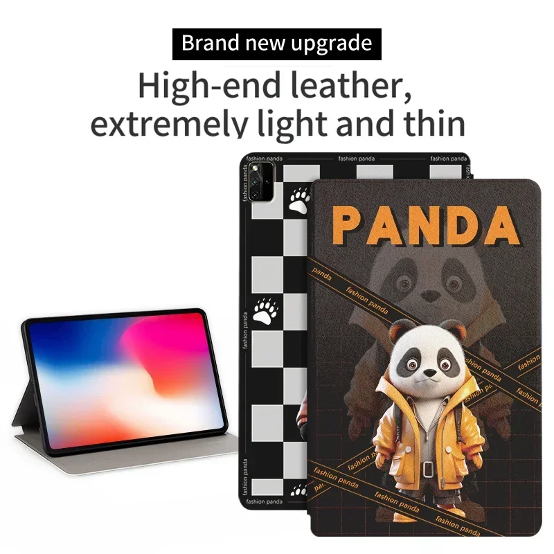 For HuaWei MatePad Pro 12.6/12.2 /11/10.8inch MatePad Air 11/11.5 M6 Cartoon Trend Panda Flip Stand Case Tablet Protection Cover