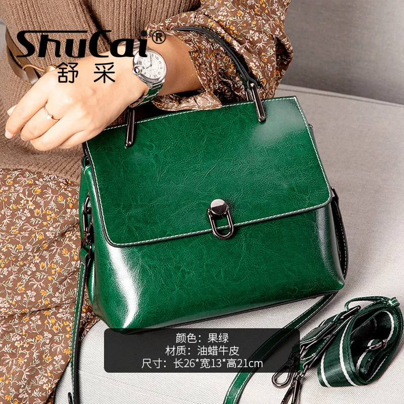 Genuine Leather Women's Handbag Fashion Luxury Designer Brand Ladies Large Capacity Shoulder Crossbody for Woman Tote Purse 2026