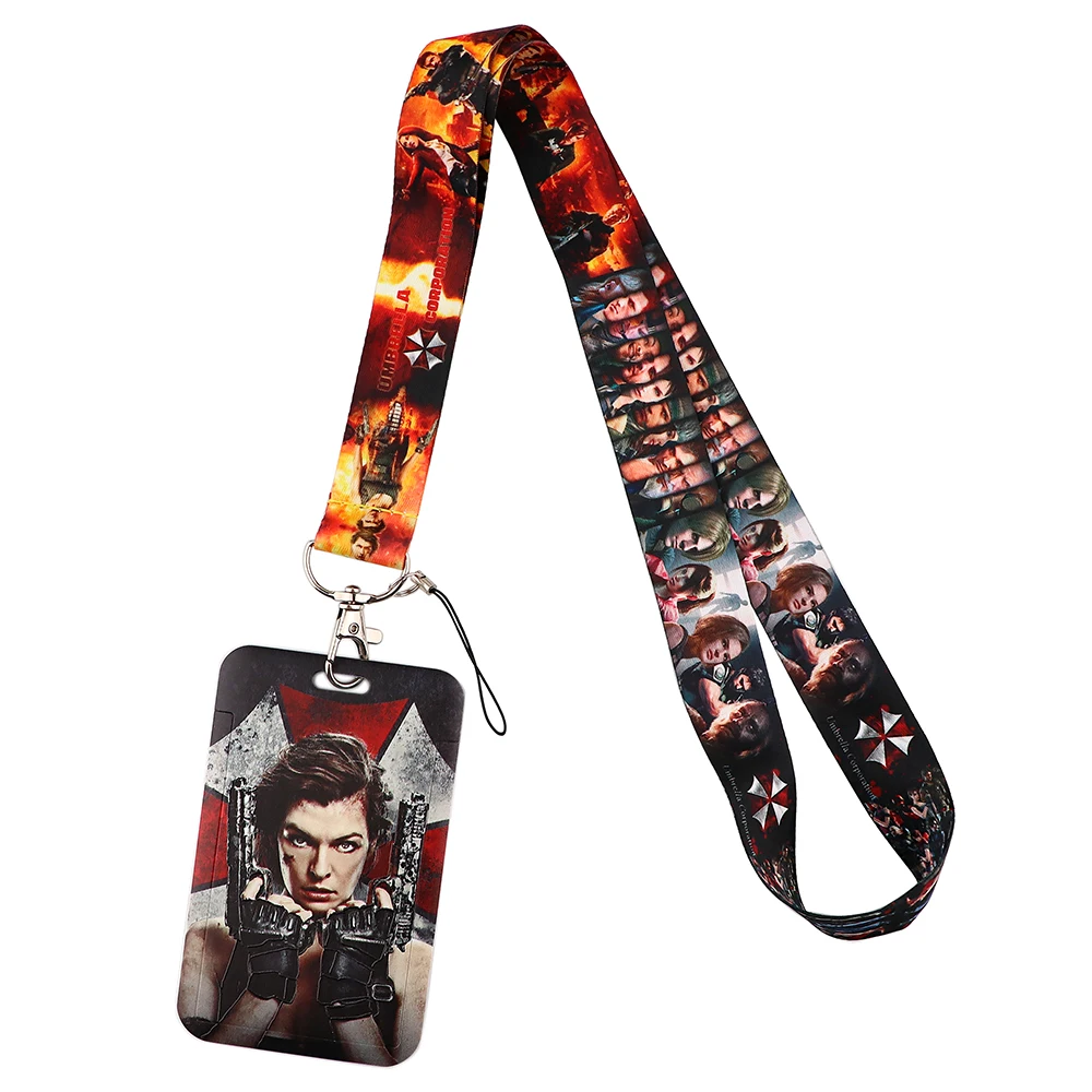 Halloween Horror Killer Neck Strap Lanyard Keychain ID Bus Card Cover Badge Holder Pass Hang Rope Lariat Gifts Keys Accessories