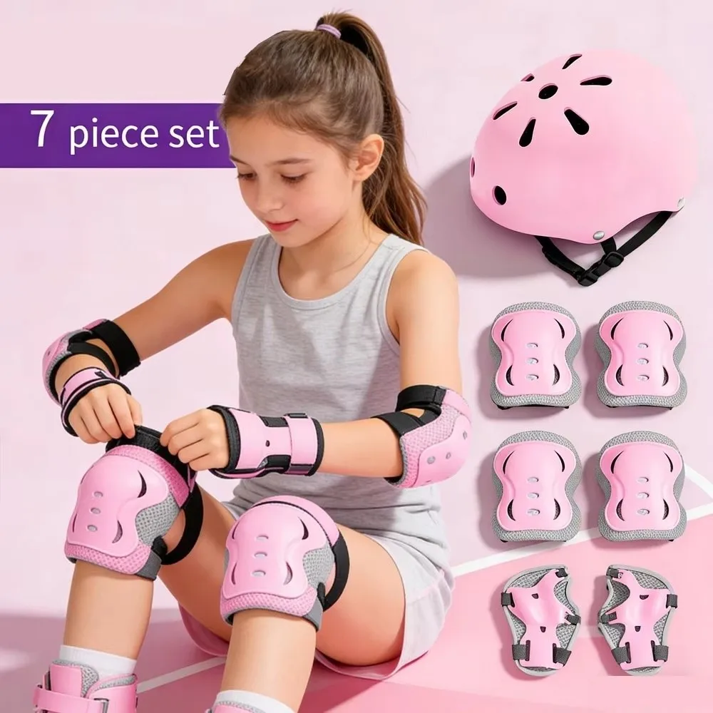 7Pcs/Set Adjustable Guards Protective Gear Set Shock-absorbing Breathable Safety Gear Thickened Protective Equipment
