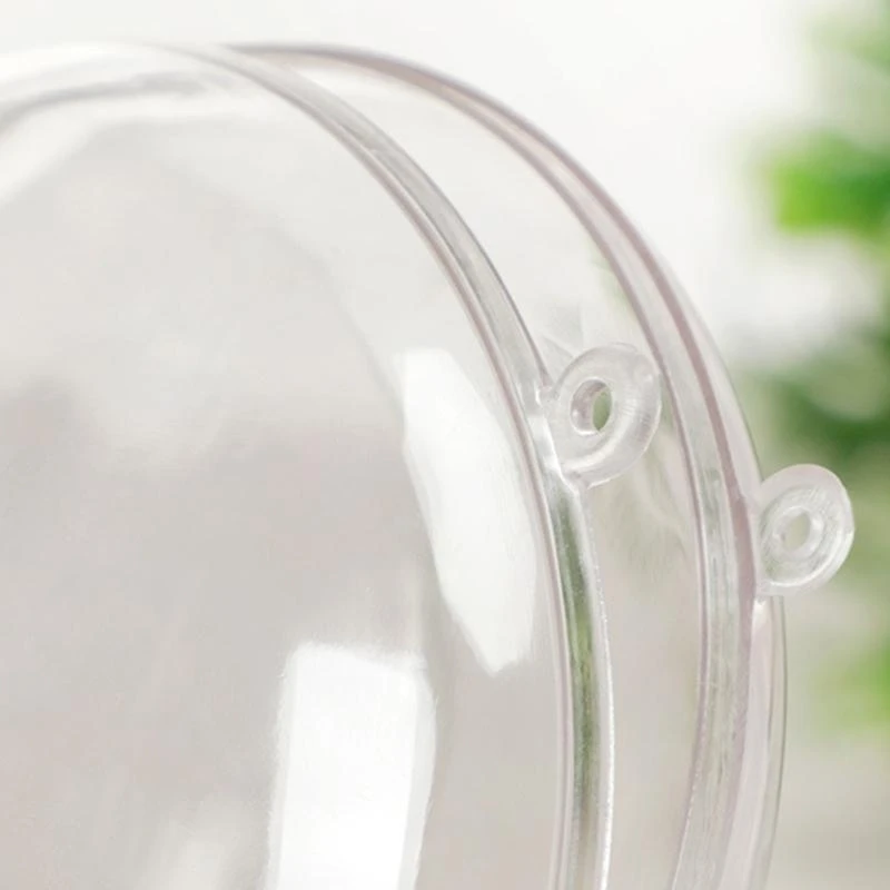 5Pcs Oblate Clear Plastic Ornament 3.5 Inch Christmas Fillable Hanging Flat Balls Bauble DIY Craft Xmas Tree best sale