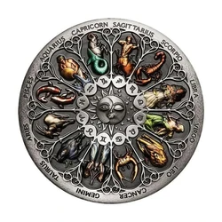 1/2PCCS Constellation Coins Twelve Constellations Commemorative Coins Lucky Goddess Guardian Coins