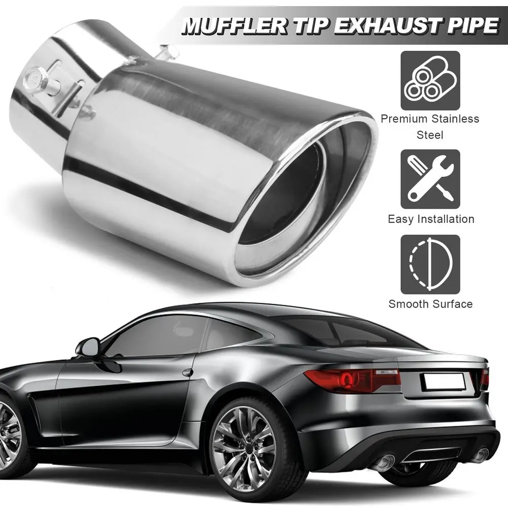 LAICY For Toyota Yaris 2004-2021 Stainless Steel Car Rear Exhaust Pipe Tail Muffler Tip Universal Car Exhaust Pipe Accessories