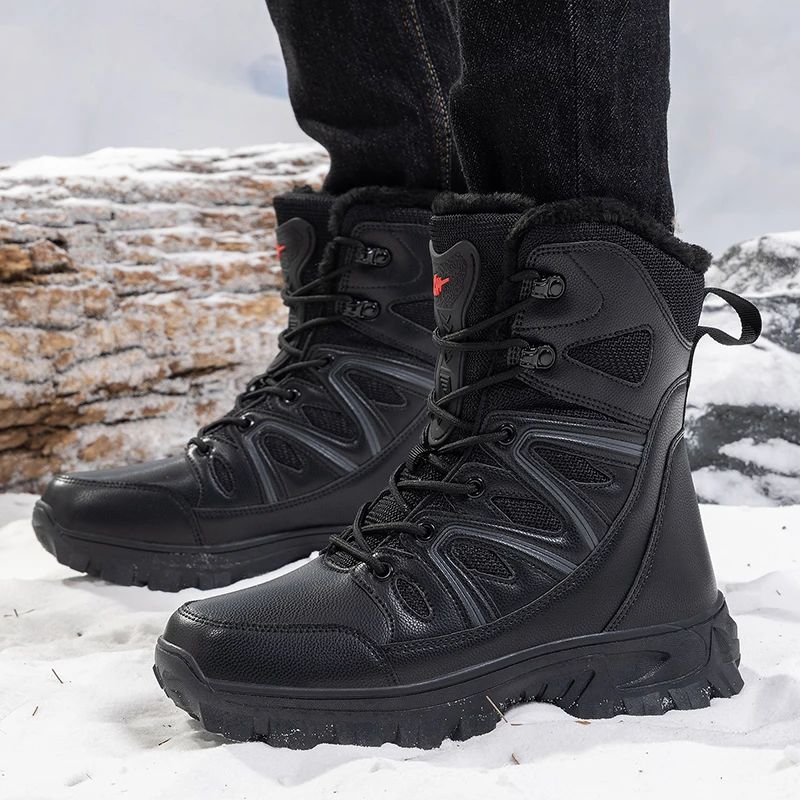 

Outdoor Motorcycle Boots High Quality Men's Leather Boots Breathable Desert Men's Boots Shoes Non-slip Hiking Ankle Boots