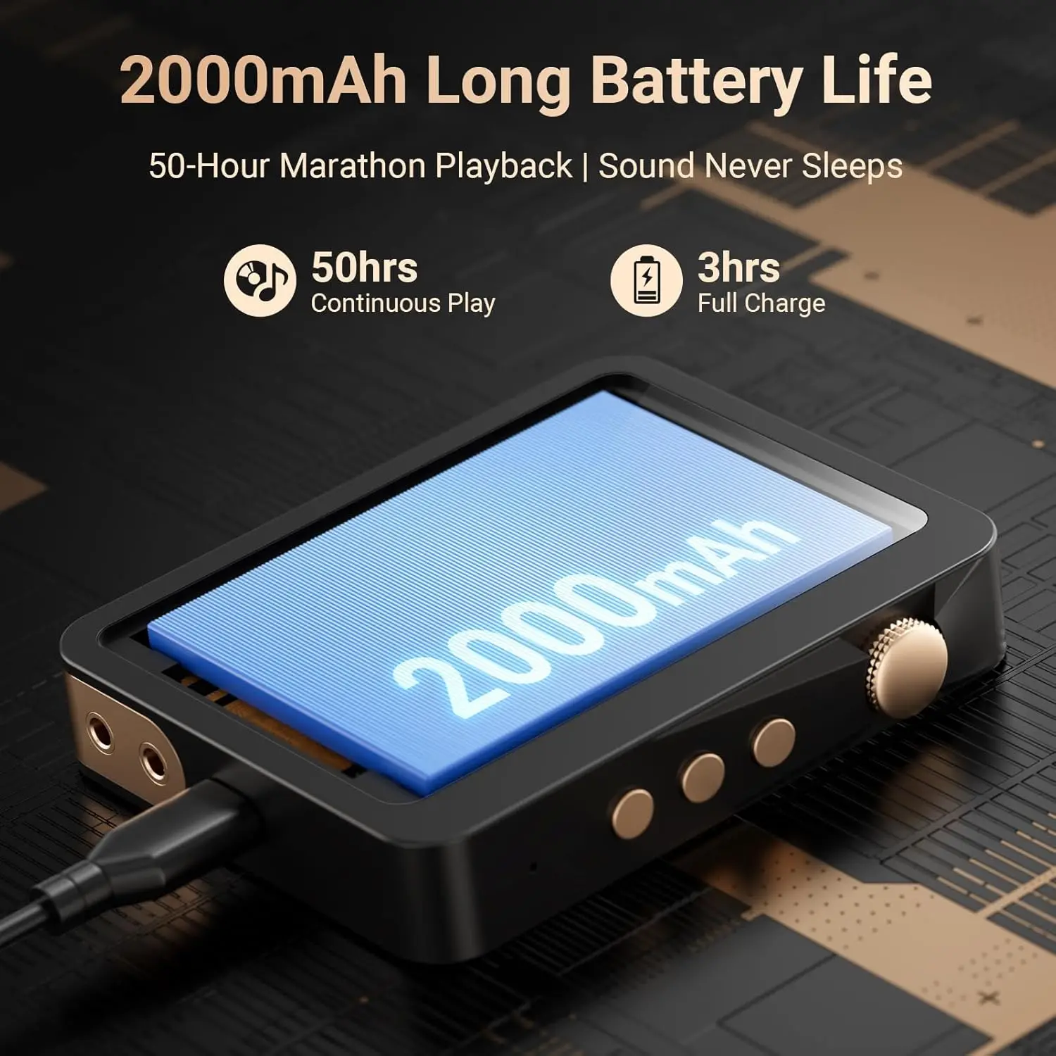2.8인치 128GB 메첸 M33 고해상도 DSD 무손실 휴대용 하이파이 MP3 플레이어, 블루투스 5.3 지원, 최대 512GB 지원