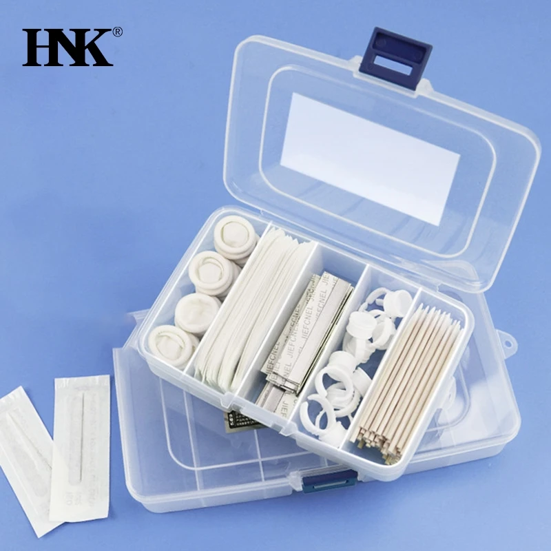 3/5/6 Grids Transparent Tattoo Needles Storage Box Finger Gloves Eyebrow Razor Blades Tattoo Permanent Makeup Storage Box