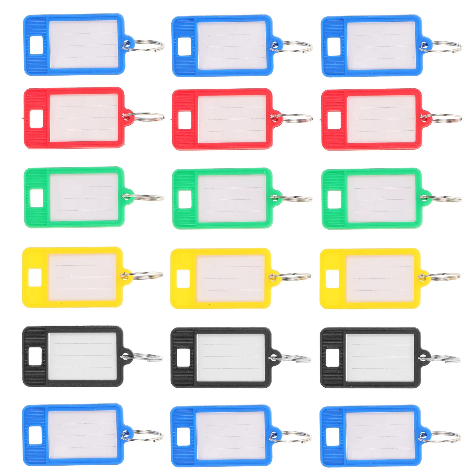 

50Pcs Key Tags Labels Multi-Color Plastic Id Tag for Keys Luggage Sticks Pet Name Hotel Landlord Storage Organization