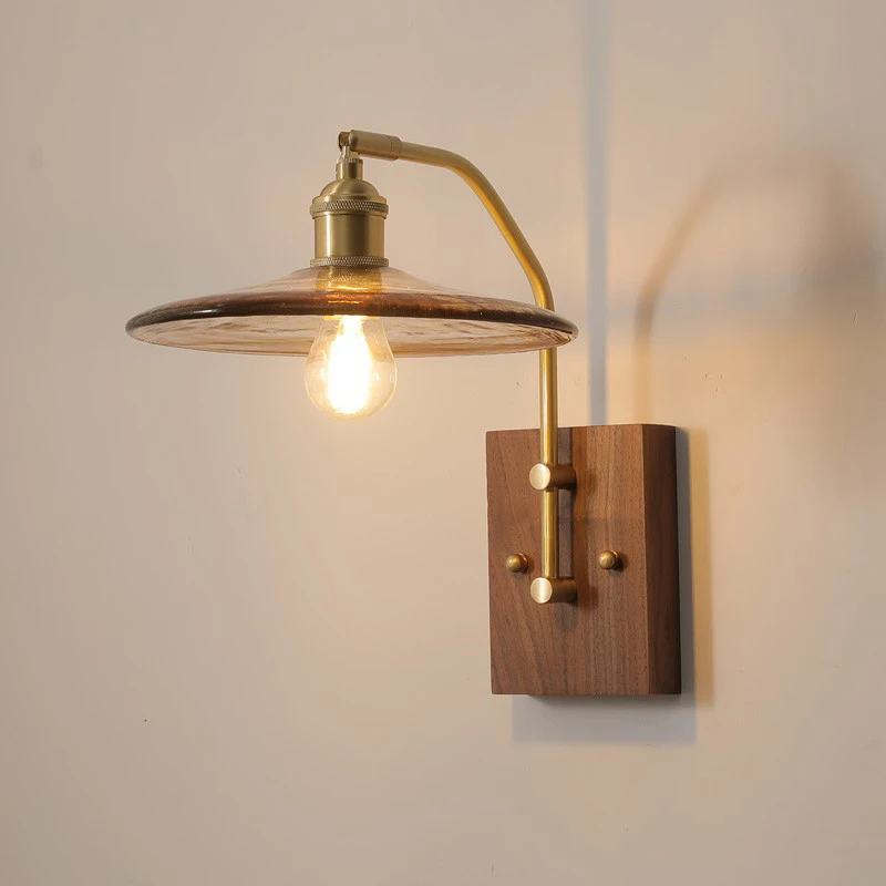 Lampu dinding kaca, proyek hotel ruang makan lampu teras Modern untuk tangga, lampu dinding