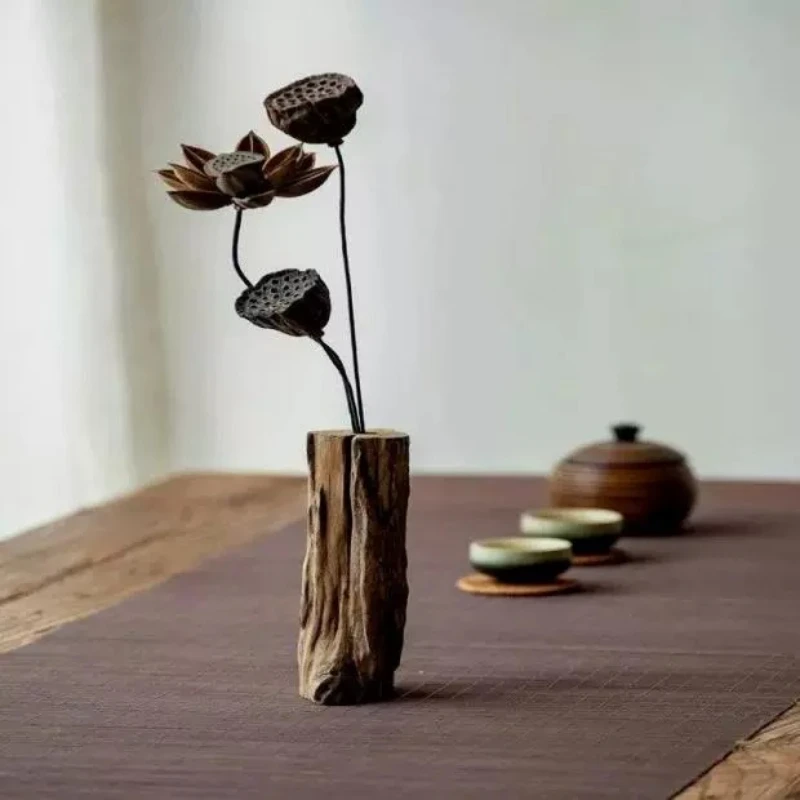 

Retro natural dead wood solid wood zen dried flower Chinese ornament living room
