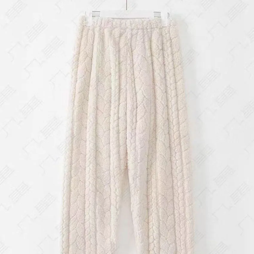 ملابس نوم جديدة من الصوف لشتاء وخريف 2026 مع حشوة سميكة، دافئة ومريحة، مضادة للبرد، مضادة للكهرباء، قمح جاكار ناعم