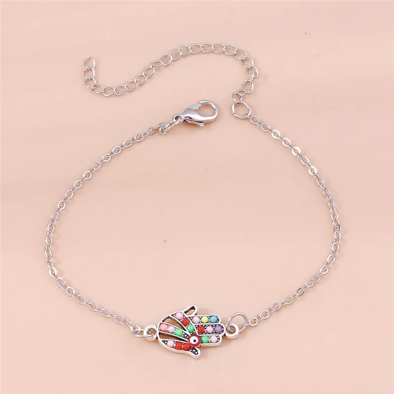 Aihua Bohemia Hamsa Hand Kreuz Armband für Frauen Herz Stern Rose Charm Armband Damen Boho Schmuck neu in Armband Geschenke – Detail 18