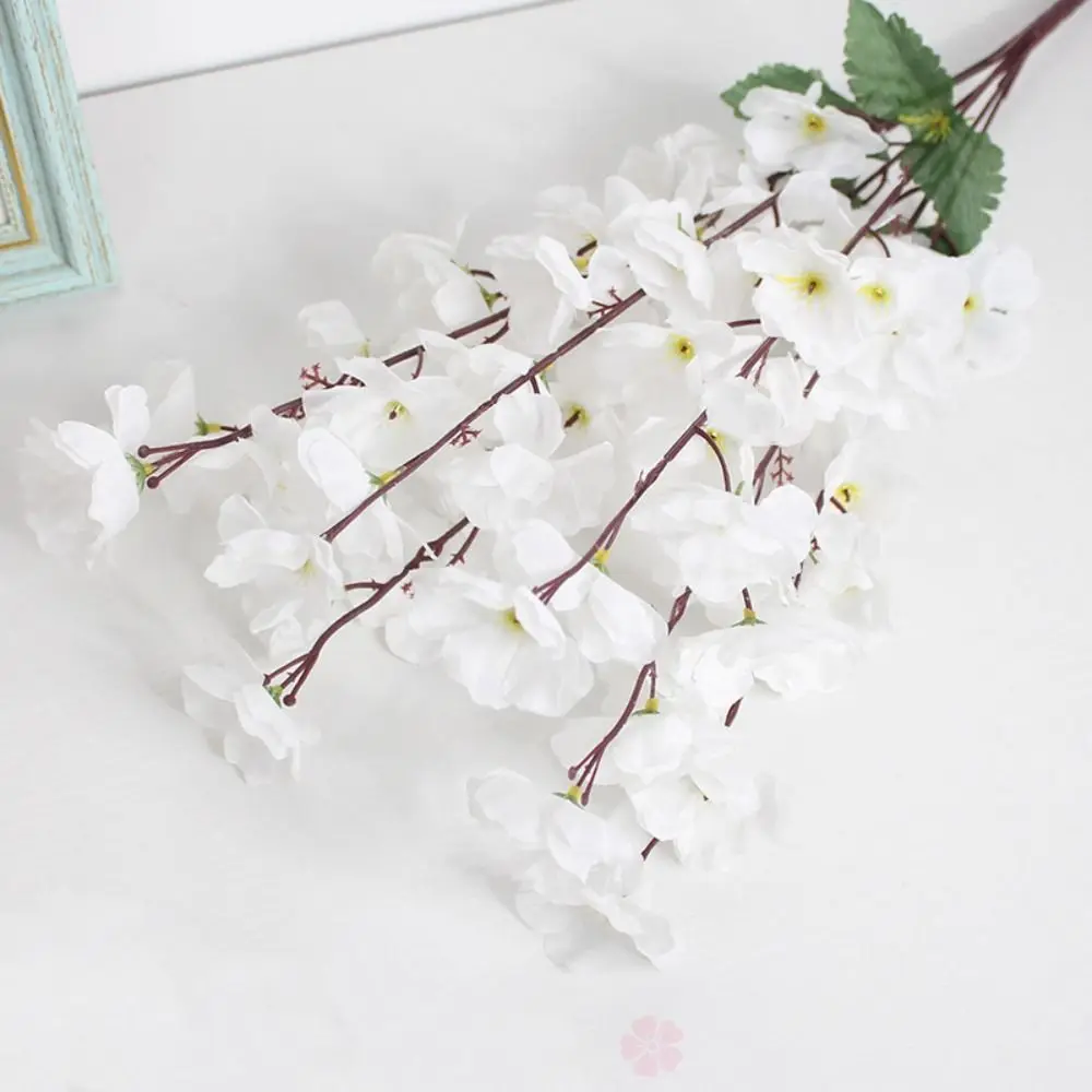7 Zweige Künstliche Kirschblüten Blumenarrangement 55cm Lebensechte Pfirsichblüten Vasenfüller Heimdekoration – Detail 9