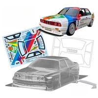 1/28 Mini-Z E30 M3 Car Shell 98mm Wheelbase Clear Lexan Car Body W/ 3D Tail Wing for On Road Racing Chassis R/C Drift Kyosho