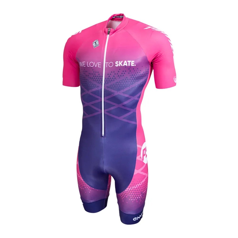 Powerslide inline skinsuit team areo speedsuit summer men cycling clothing skate suits ciclismo pro racing apparel short sleeves