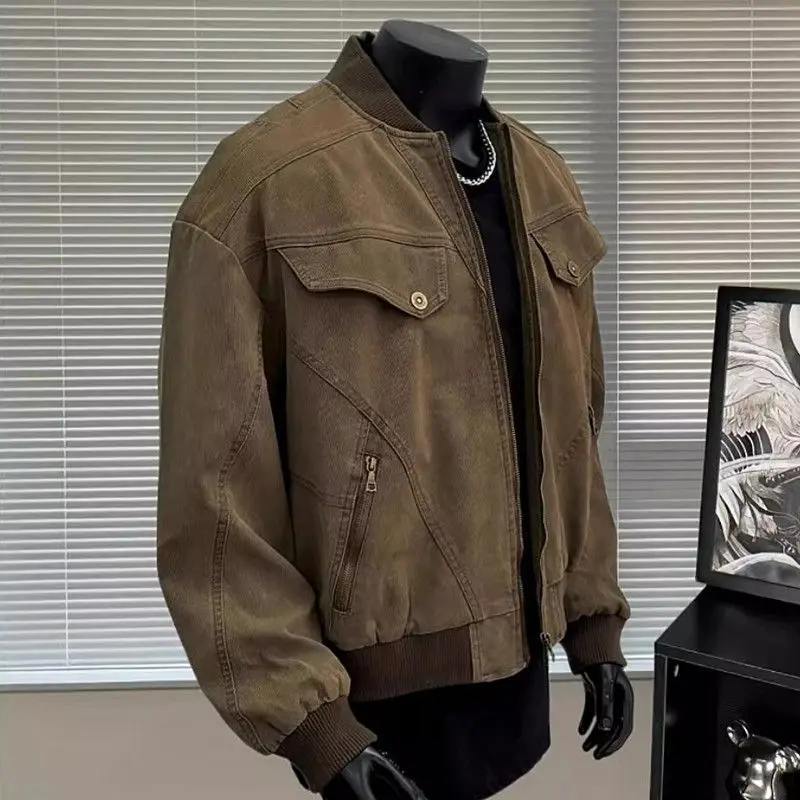 2026 Autumn American Retro Men's Trend High Sense Vintage Jacket Jacket