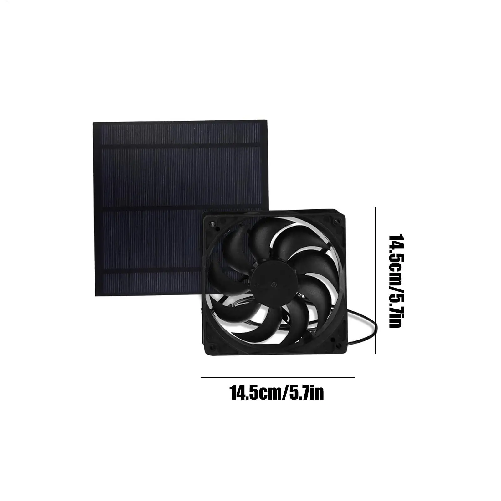 Ventilatore solare per pollaio all'esterno Pollaio Ventilatore di sfiato solare Potente dispositivo di raffreddamento Kit di scarico dell'aria versatile per picnic