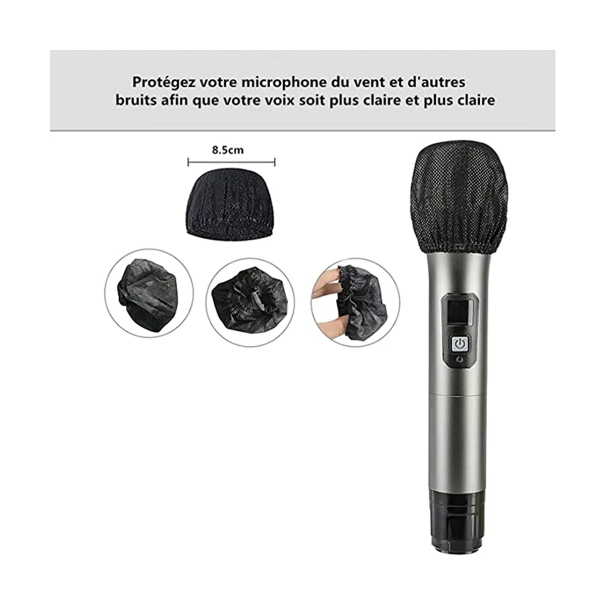 600 Pcs Disposable Microphone Covers, Windscreen Microphone Covers, Handheld Microphone Protective Cap for