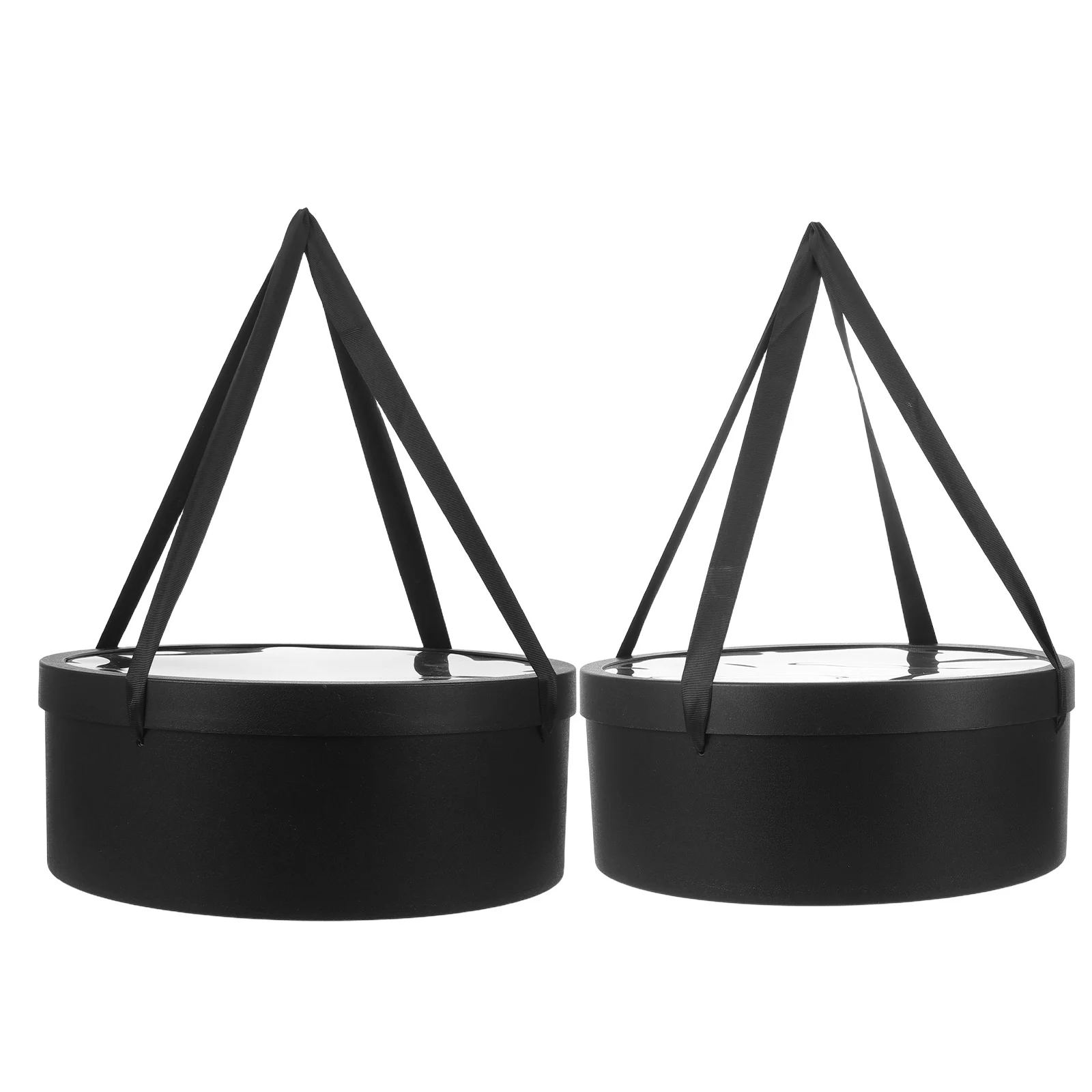 

2Pcs Round Fruit Flower Gift Box Long Handle Floral Packaging Case Birthday Wedding Proposal Party Valentines Round Gift Box