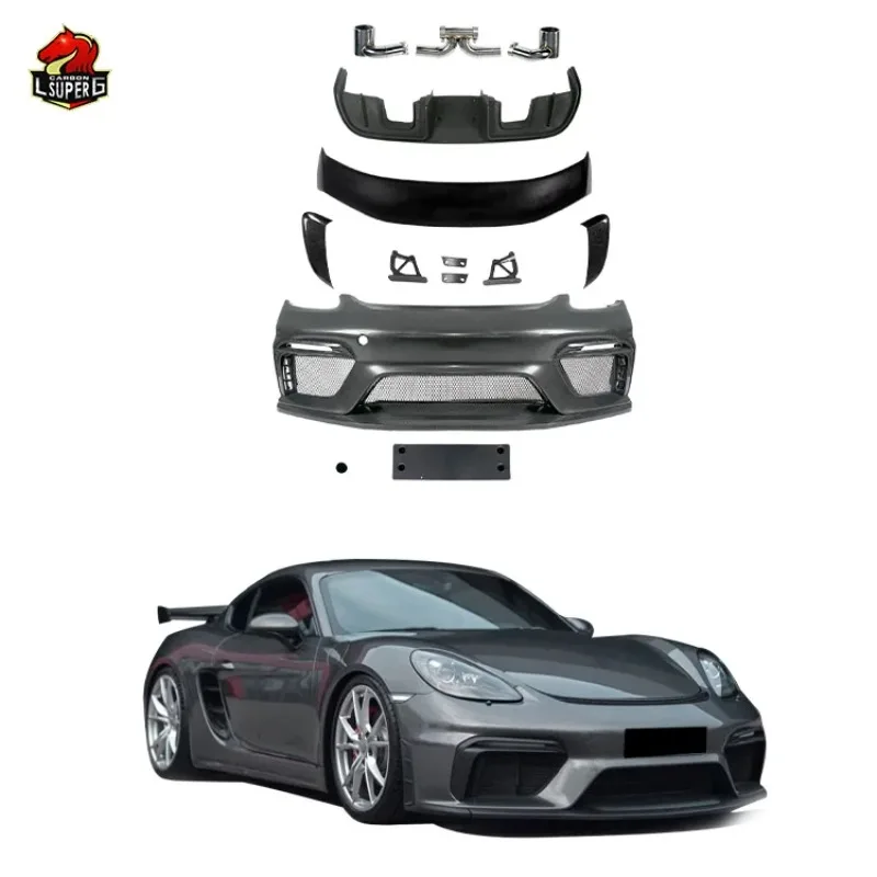 

Hot Selling Body Kit For Porsche718 2017y-2019y Front Bumper Rear Diffuser Spoiler Side Skirt