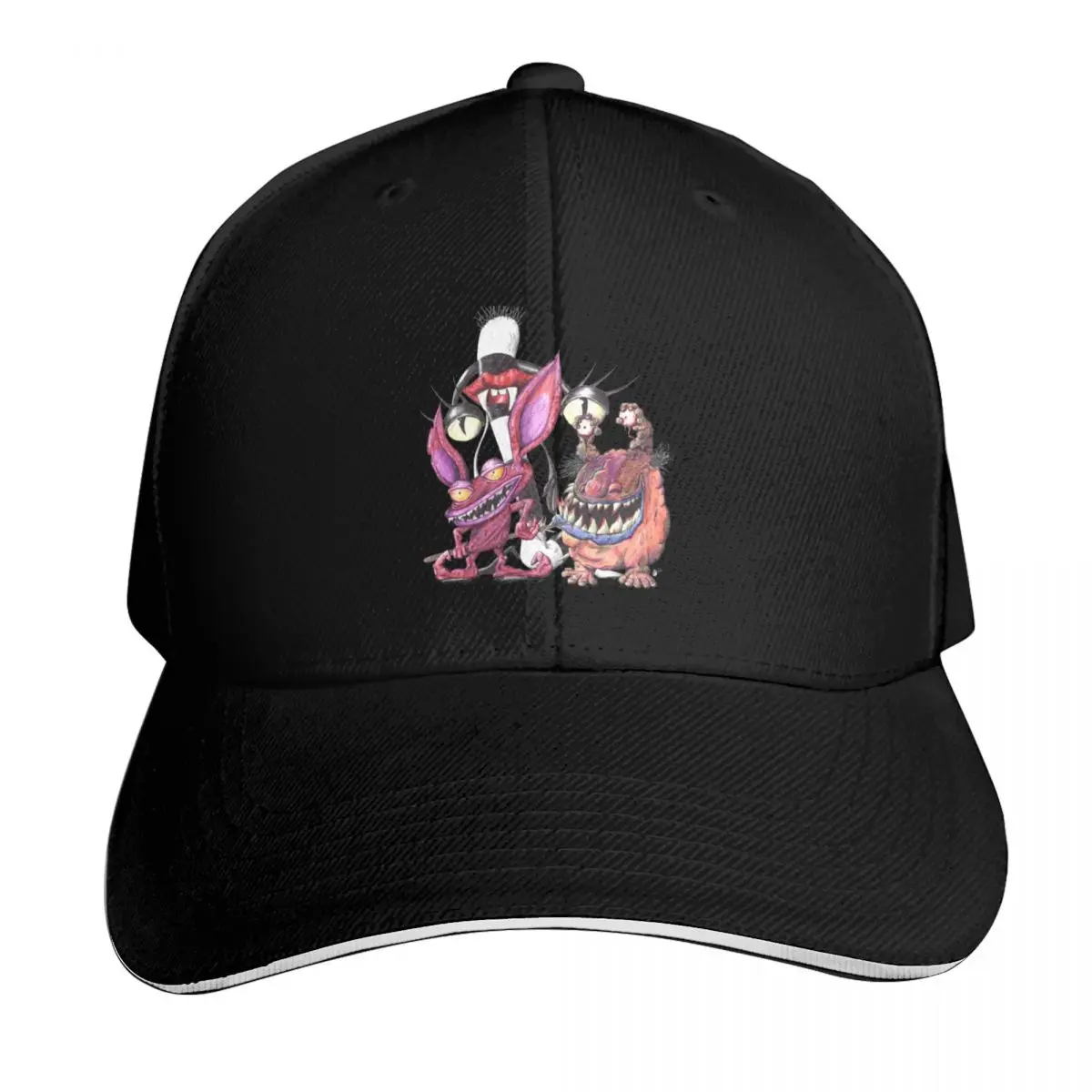 Arrrrrgh These Real Monsters? Baseball Cap Contrast Two Tone Brim Snapback Flat Bill Strapback Dad Hat