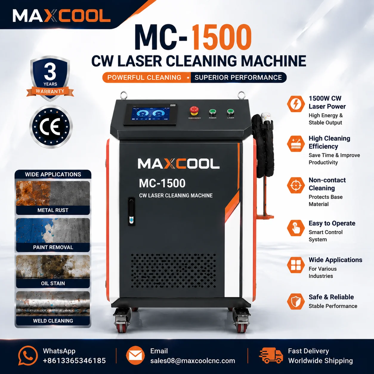 Fiber Laser Cleaning Machine 1000W - Machine de nettoyage laser à fibre
