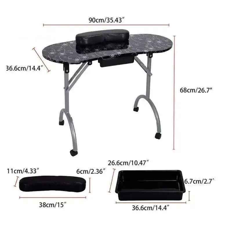 Tavolo per unghie pieghevole per tecnici per unghie Tavoli per unghie professionali di design Mobili per salone Tavolo per manicure semplice e creativo