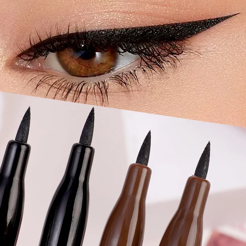 Waterproof Matte Black Liquid Eyeliner Quick Dry Smooth Brown Long Lasting Eye Liner Natural Not Blooming Women Eye Makeup Pen