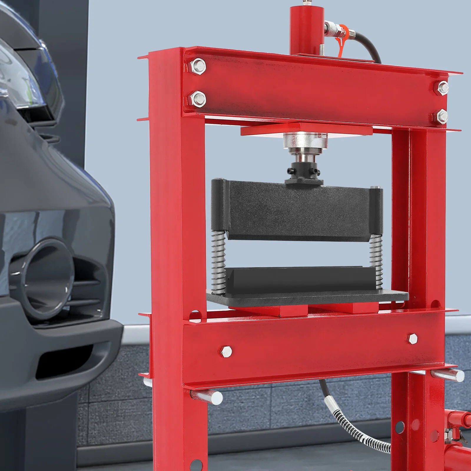 45#Steel Press Brake Attachment Black with Practical Spring Precise Fixing Screws for Most Standard 12 or 20-ton Hydraulic Workshop Presses