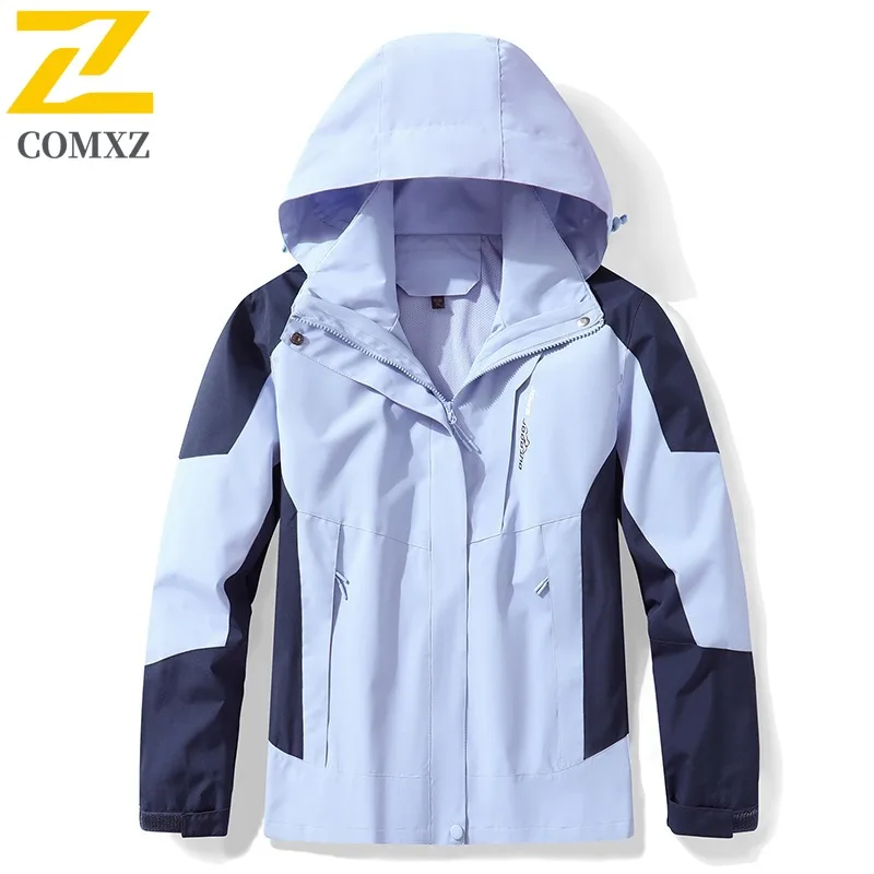 COMXZ Giacca da uomo premium Nuovi classici Cappotto leggero da lavoro con cappuccio staccabile Escursionismo Stile casual Comfort Abbigliamento primaverile autunnale