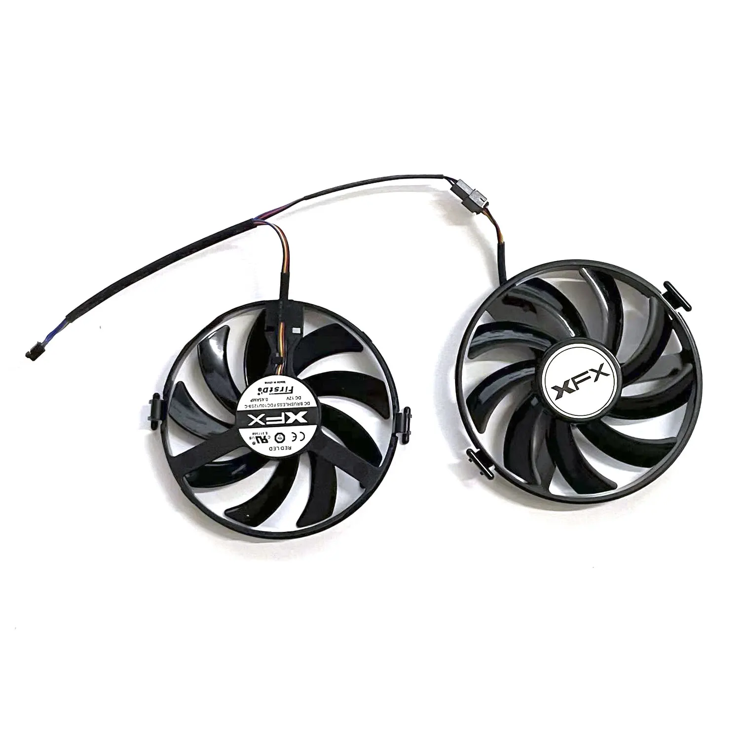 

XFX NEW 1LOT FDC10U12S9-C FY09010H12LPB R9 370 GPU Fan，For XFX R9 380 370 X、R7 350 360 370、RX 460 560 Graphics card cooling f