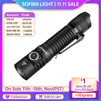 Sofirn SP31 V3 18650 Tactical Flashlight 2000lm Rechargeable Torch Throw 269M USB C IP68 EDC Tail Switch