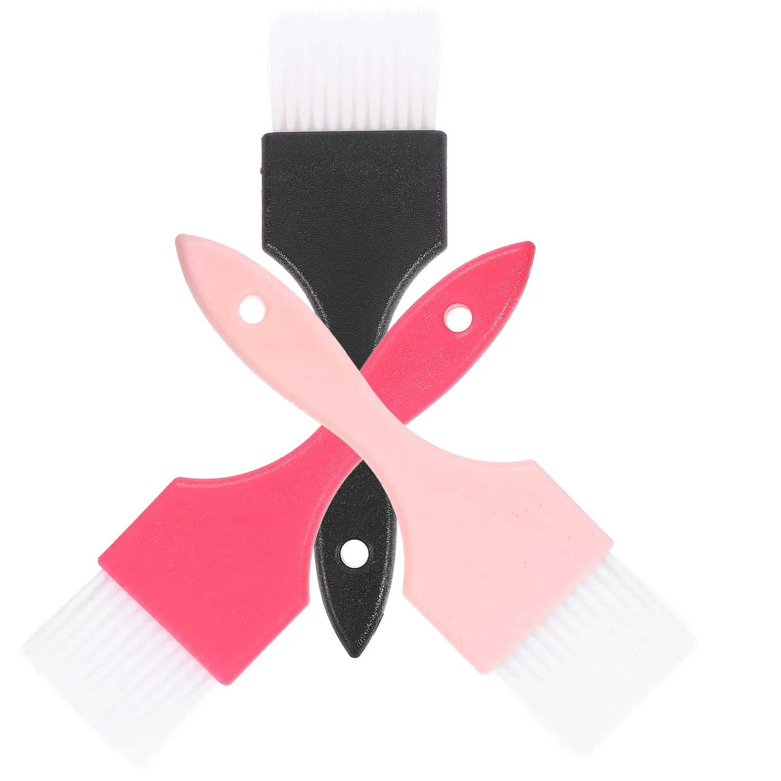 3Pcs Anti-Slip Matte Finish Hair Coloring Brush Ergonomic Handle for Precise Dye Distribution Hair Treatment Salon Hairdressing