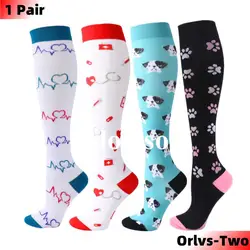 Running Compression Socks 20-30 Mmhg Fit For Medical Edema Diabetes Varicose Pregnant Women Sport Circulation Compression Socks