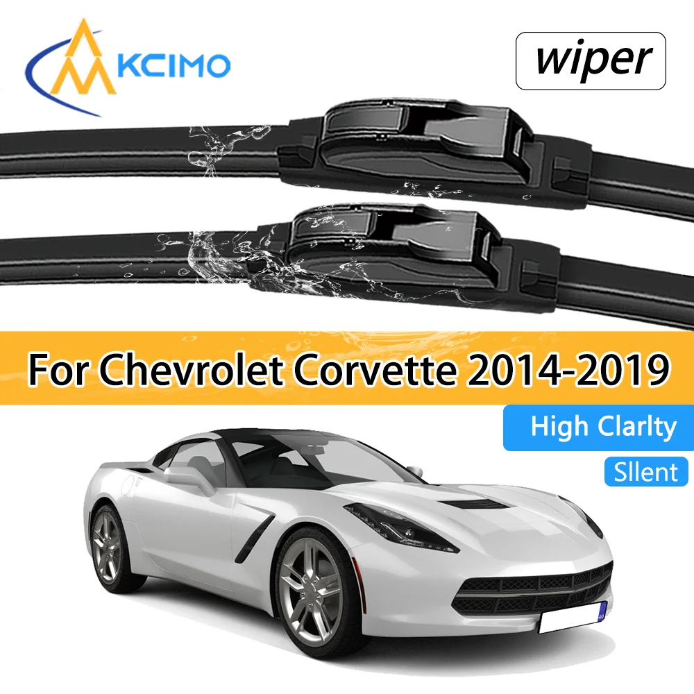 2Pcs Car Front Wiper Blades For Chevrolet Corvette C7 2014–2019 Crystal Clear Visibility & Enhanced Driving Safety