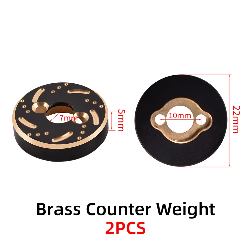 9imod Brass Heavy Duty Brass Counter Weight Set Improve Stability Rear Axle for Traxxas TRX4M 1/18 RC Crawler Upgrade