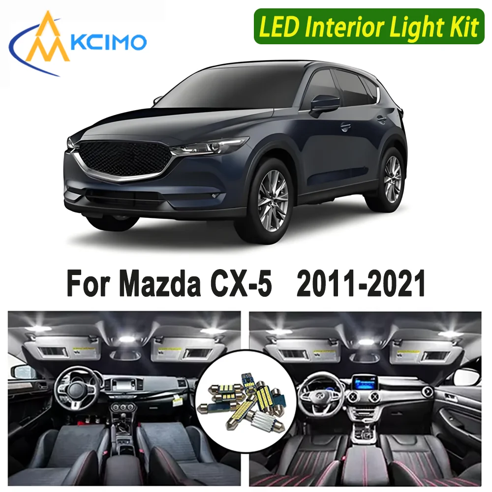 

Kcimo LED For Mazda CX-5 (2011-2021) Premium Bright LED Interior Dome Map Trunk Light Kit Car Led Lamps Car LED Lights Canbus