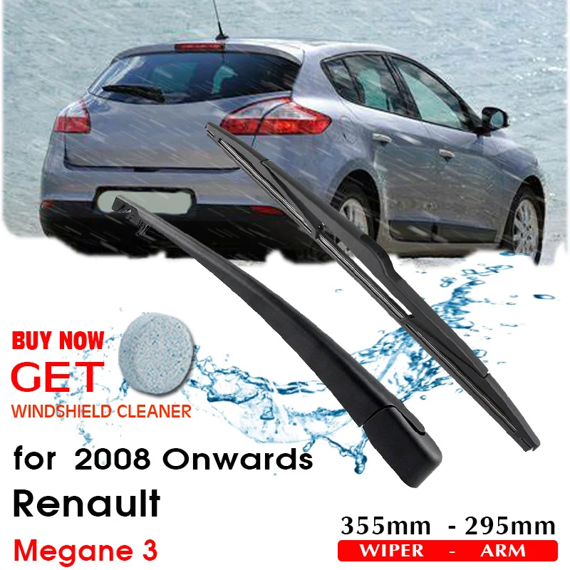 

BROSHOO Car Rear Wiper Blades Back Windscreen Wiper Arm For Renault Megane 3 (2008 Onwards) 355mm,Windshield Auto Styling