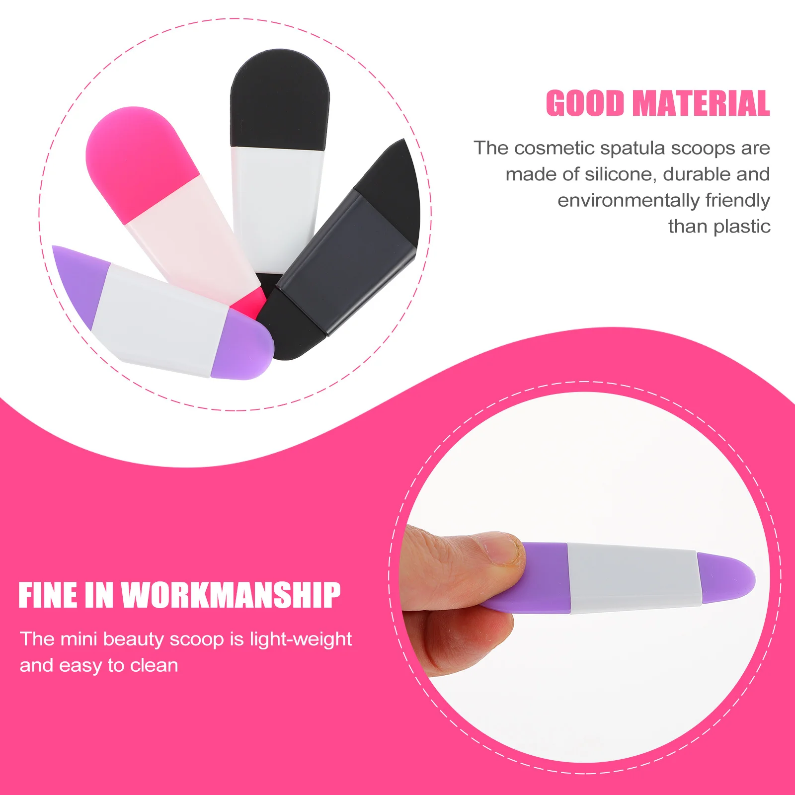 

8Pcs Silicone Beauty Scoop Spatula for Facial Mask Cream Application Non-Touch Tool Skincare Mixer Applicator Face