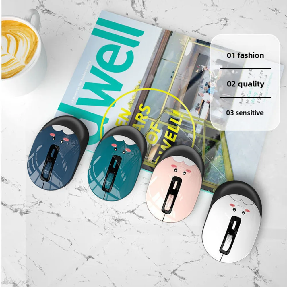 Fashion Lightweight Ergonomics 2.4G Wireless Silent Mouse Rechargeable Long Battery Life Comfortable Mause For Desktop Notebook